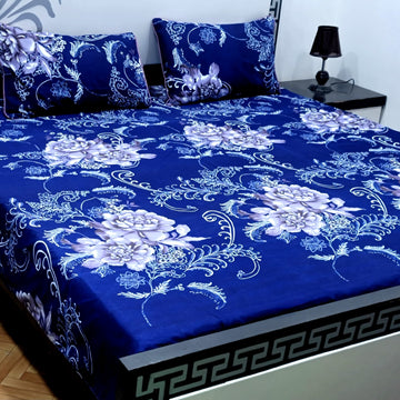 Sherwaan | 3D Crystal cotton single Bed Bedsheets